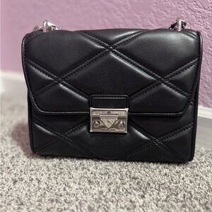 Michael Kors Black Quilted Leather Shoulder Bag